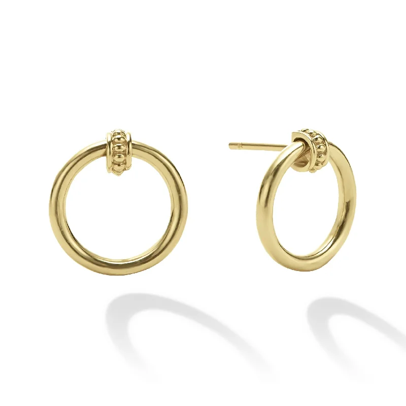 Meridian 18K Gold Circle Stud Earrings